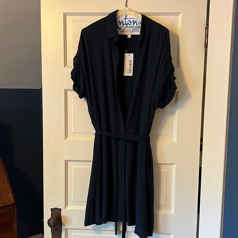 NWT Navy Frank and Oak button up dress